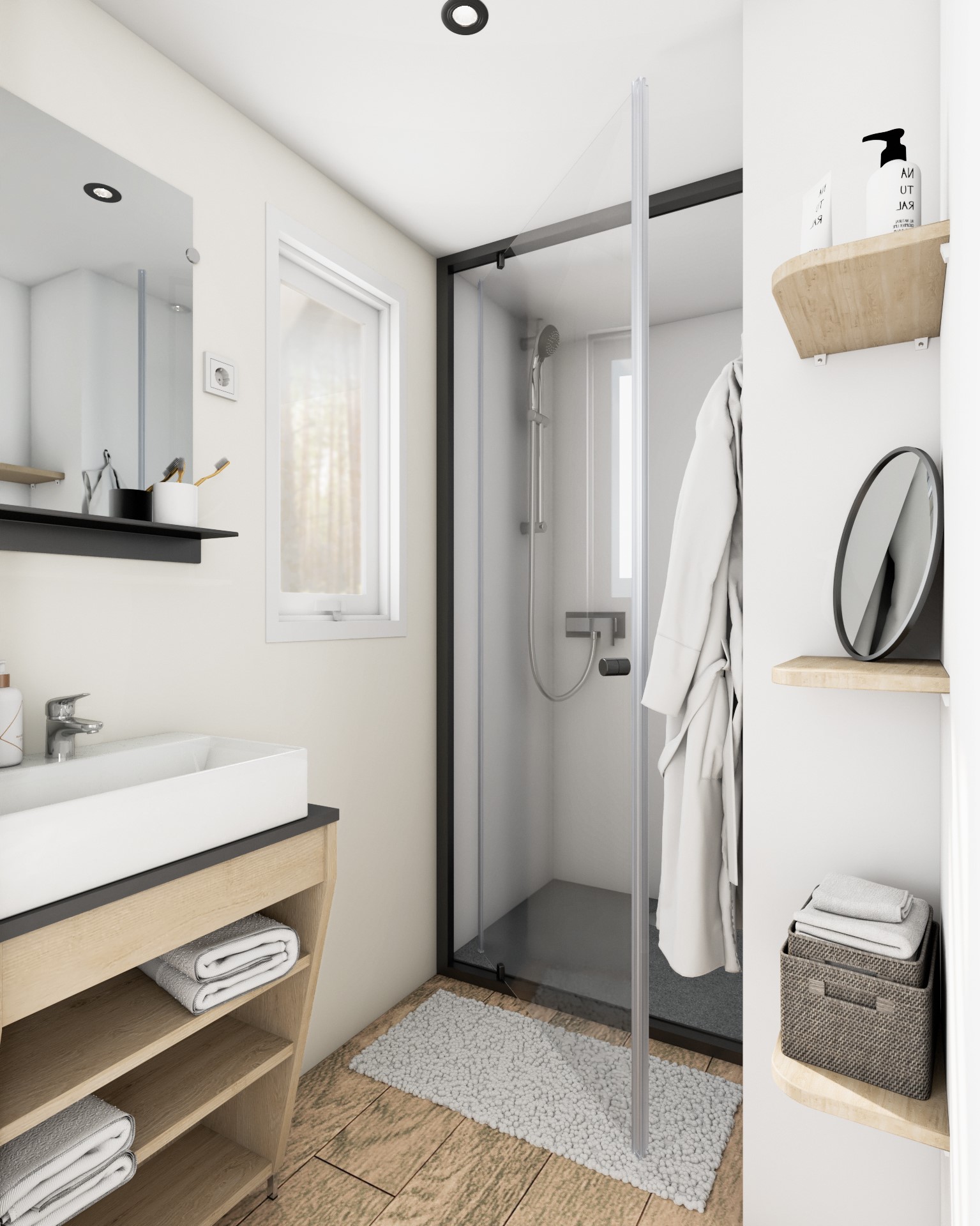 Salle de Bain - Mobil-home SEYCHELLES